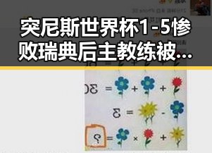 突尼斯世界杯1-5惨败瑞典后主教练被解雇梅西用中文发微博感谢厚爱刷新C罗帽子戏法纪录